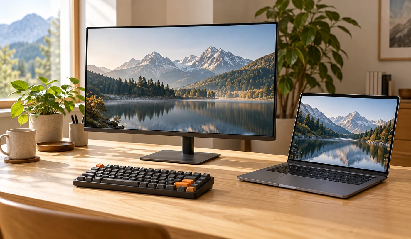 Plan the laptop as part of your working space — illustrative image